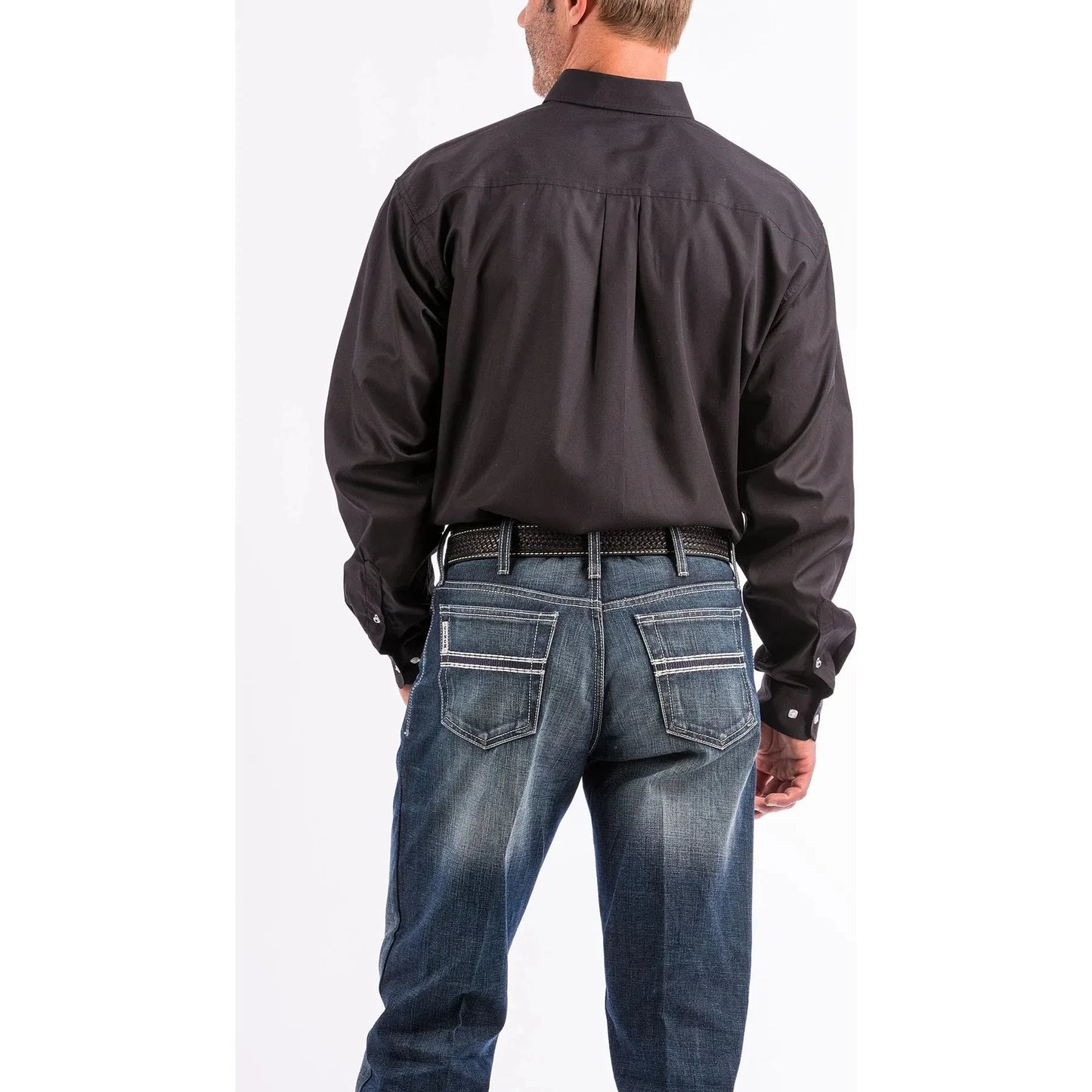 Mens Cinch Black Long Sleeve Button Up