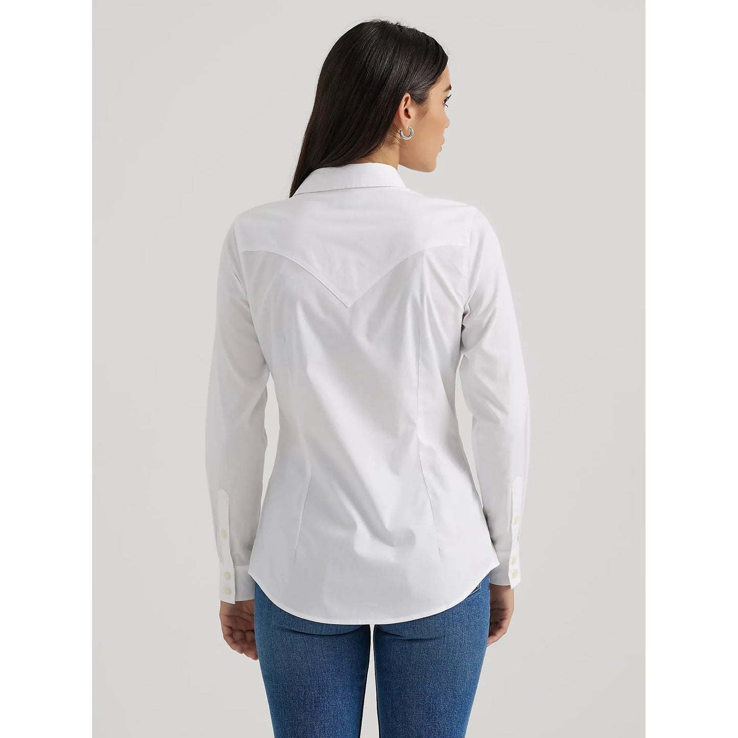 Wrangler Retro Women's Long Sleeve White Western Shirt