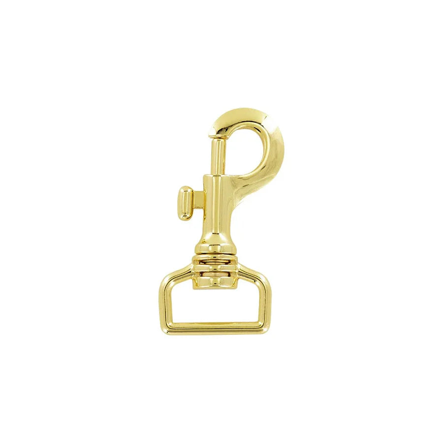 1" Shiny Gold, Bolt Swivel Snap Hook, Zinc Alloy