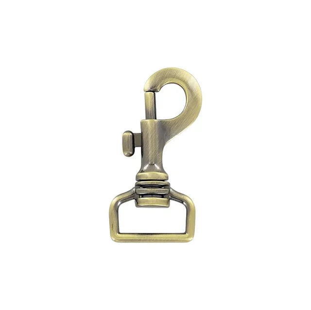 1" Antique Brass, Bolt Swivel Snap Hook, Zinc Alloy