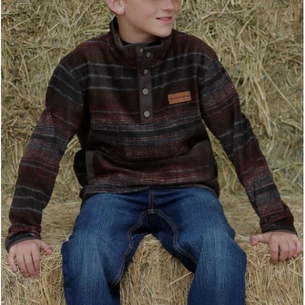 CINCH BOY'S POLAR FLEECE PULLOVER #MWK7590017