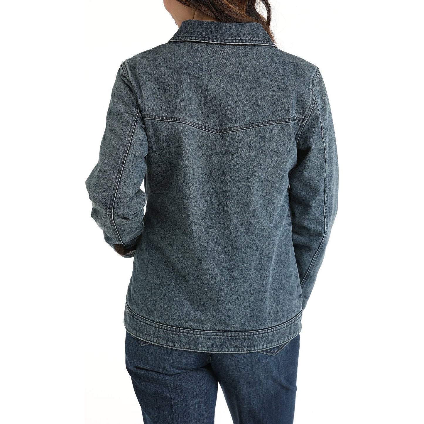 WOMEN'S REVERSIBLE TRUCKER JACKET - INDIGO/BROWN #MAJ9906001