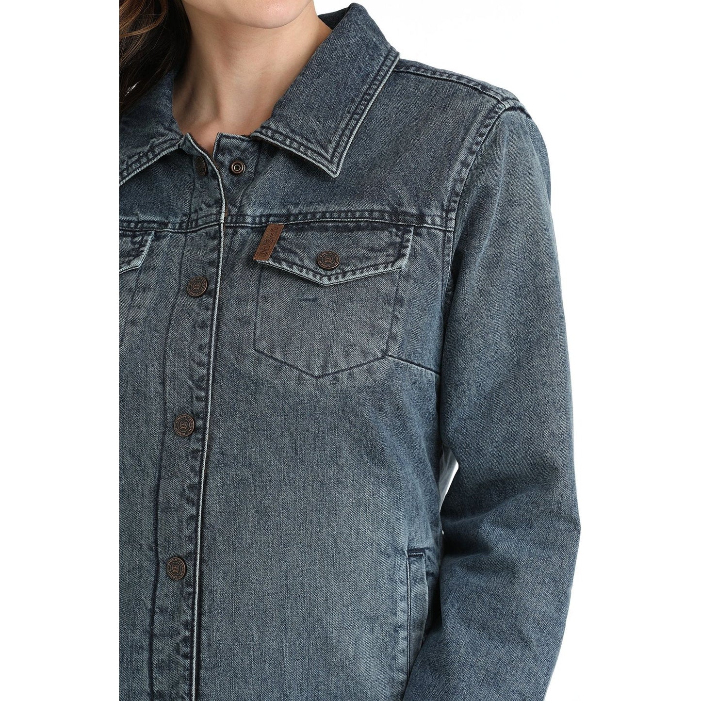 WOMEN'S REVERSIBLE TRUCKER JACKET - INDIGO/BROWN #MAJ9906001