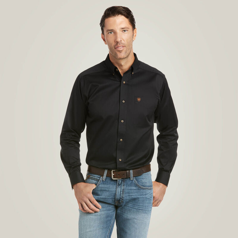 Solid Twill Fitted Shirt #10034229