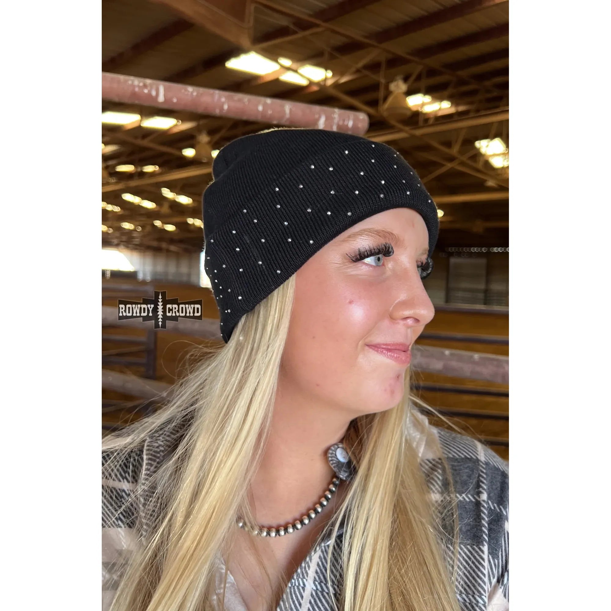 Rowdy Crowd BLACK- Shine Bright Beanie