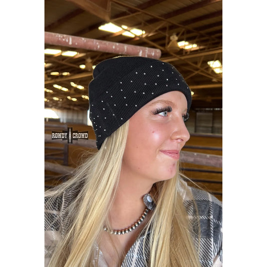 Rowdy Crowd BLACK- Shine Bright Beanie