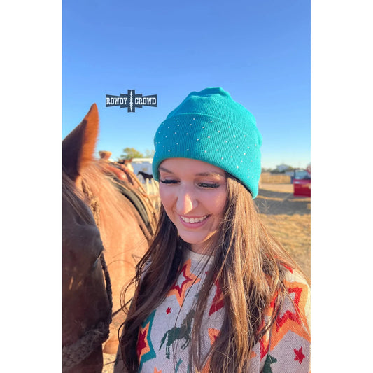 Rowdy Crowd TURQUOISE-Shine Bright Beanie