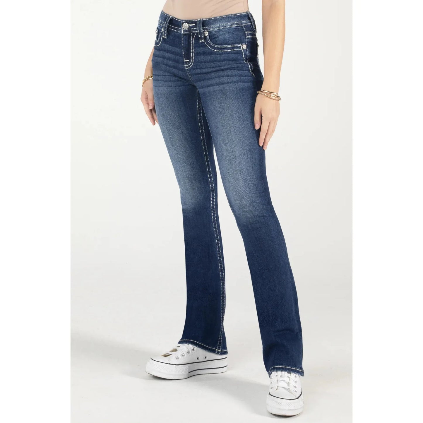 Miss Me Sequin Swirl Longhorn Bootcut Jeans #M9220B