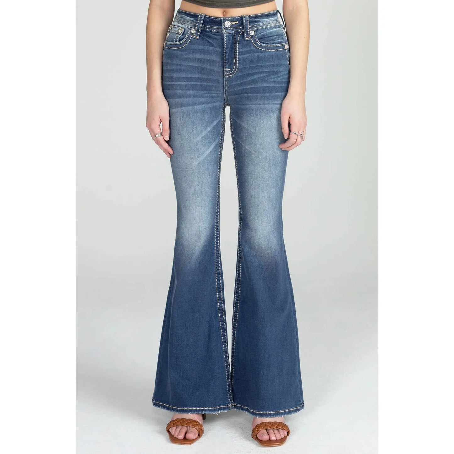 Miss Me Classic Flared Denim #H3636F72