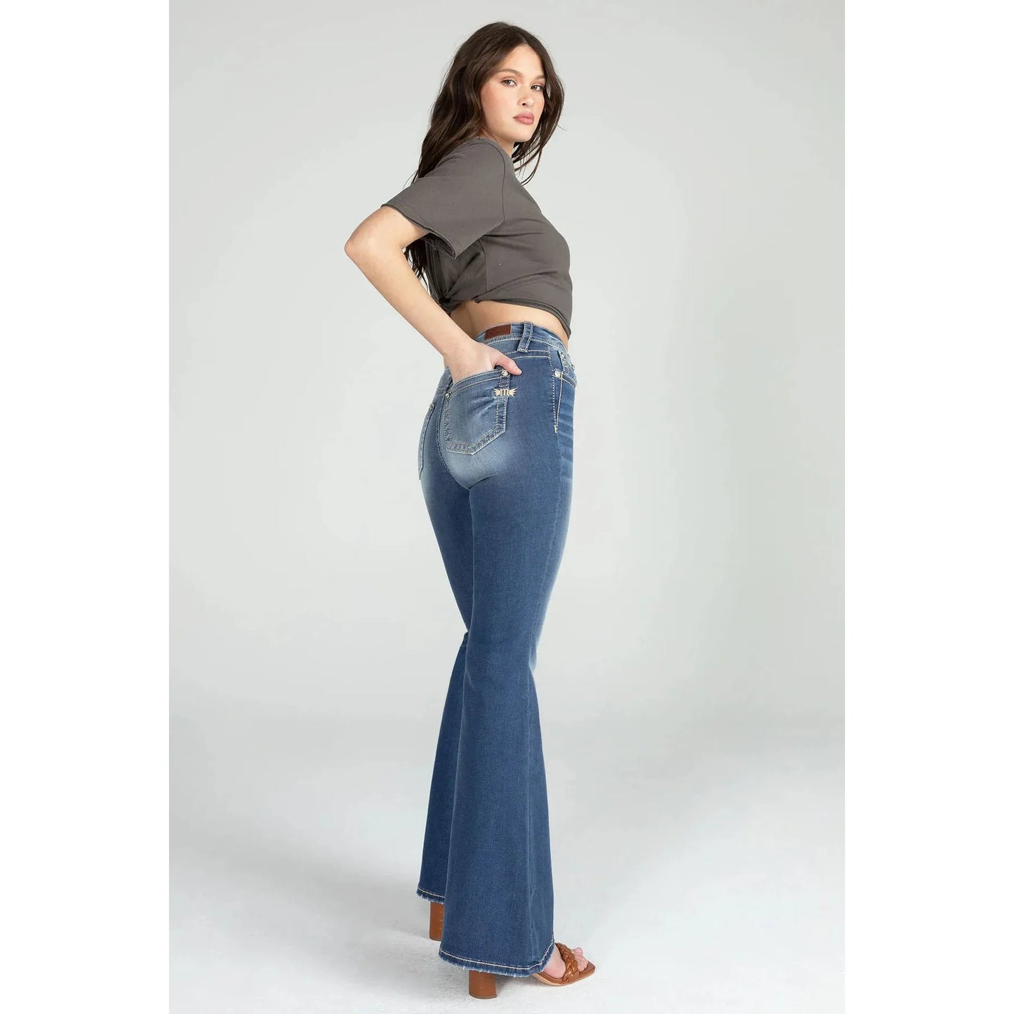 Miss Me Classic Flared Denim #H3636F72