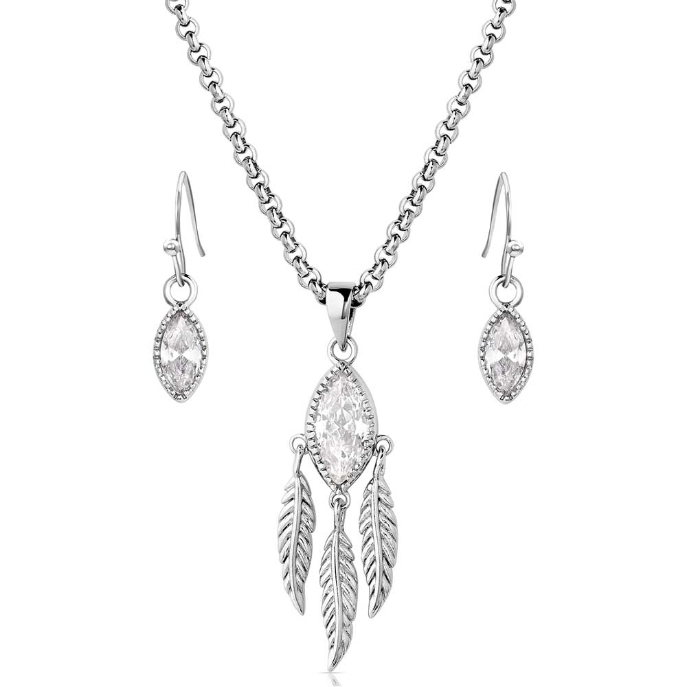 Catching light crystal jewelry set