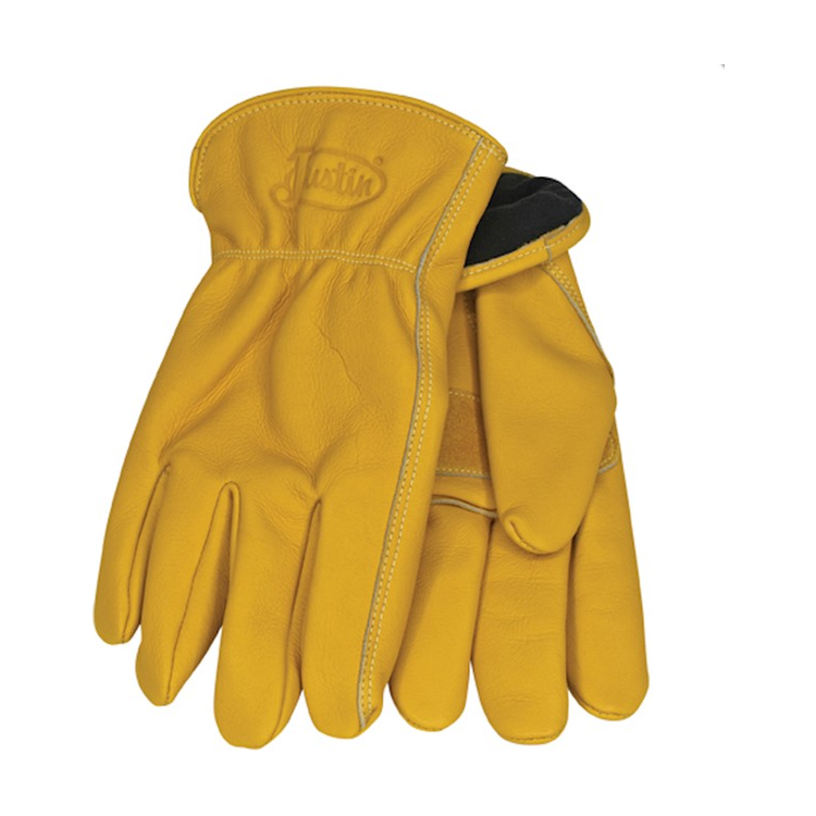 JUSTIN LEATHER GLOVES W/ FLEECE LINING