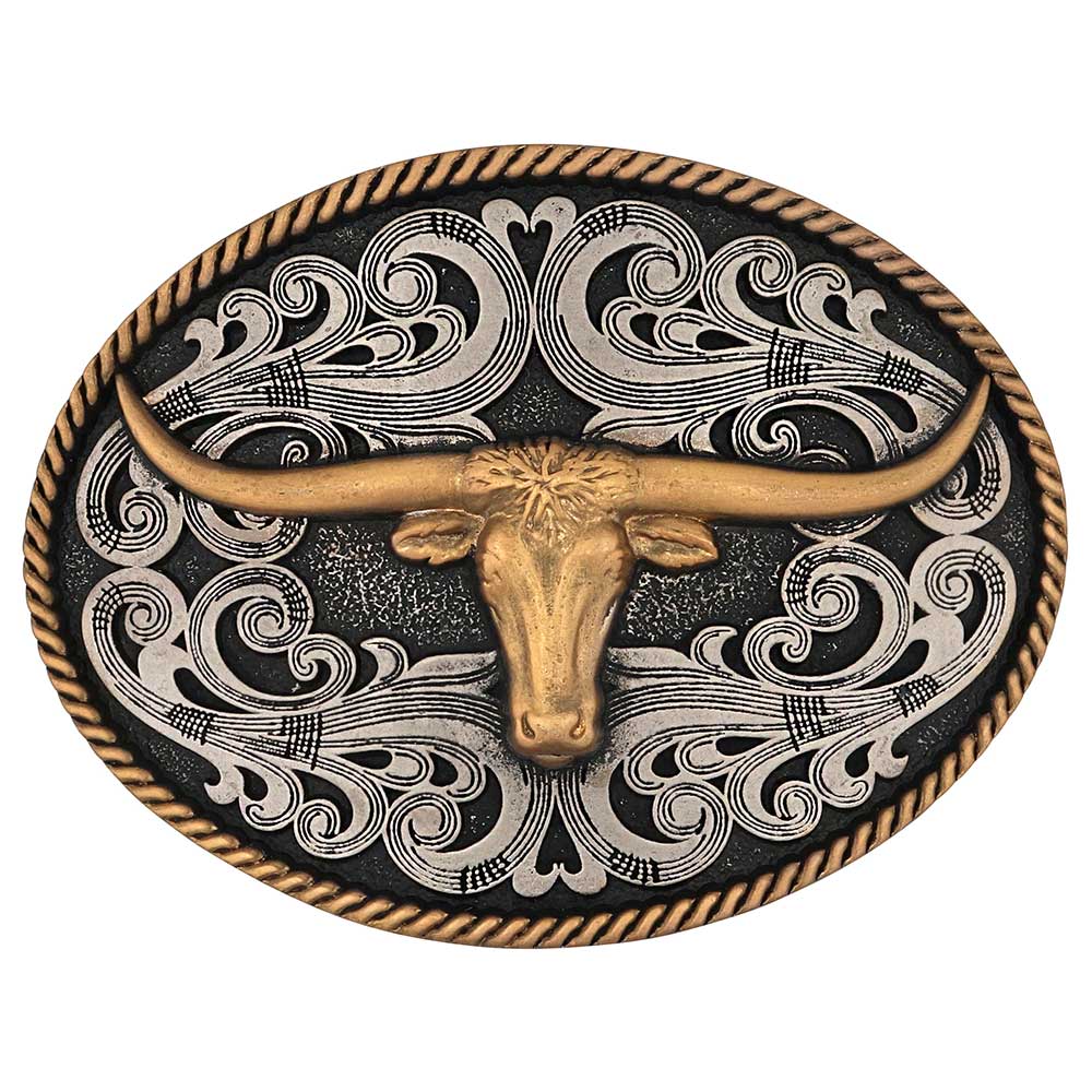 Two-Tone Longhorn Attitude Buckle