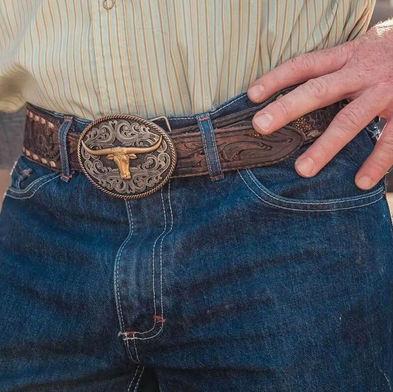 Two-Tone Longhorn Attitude Buckle