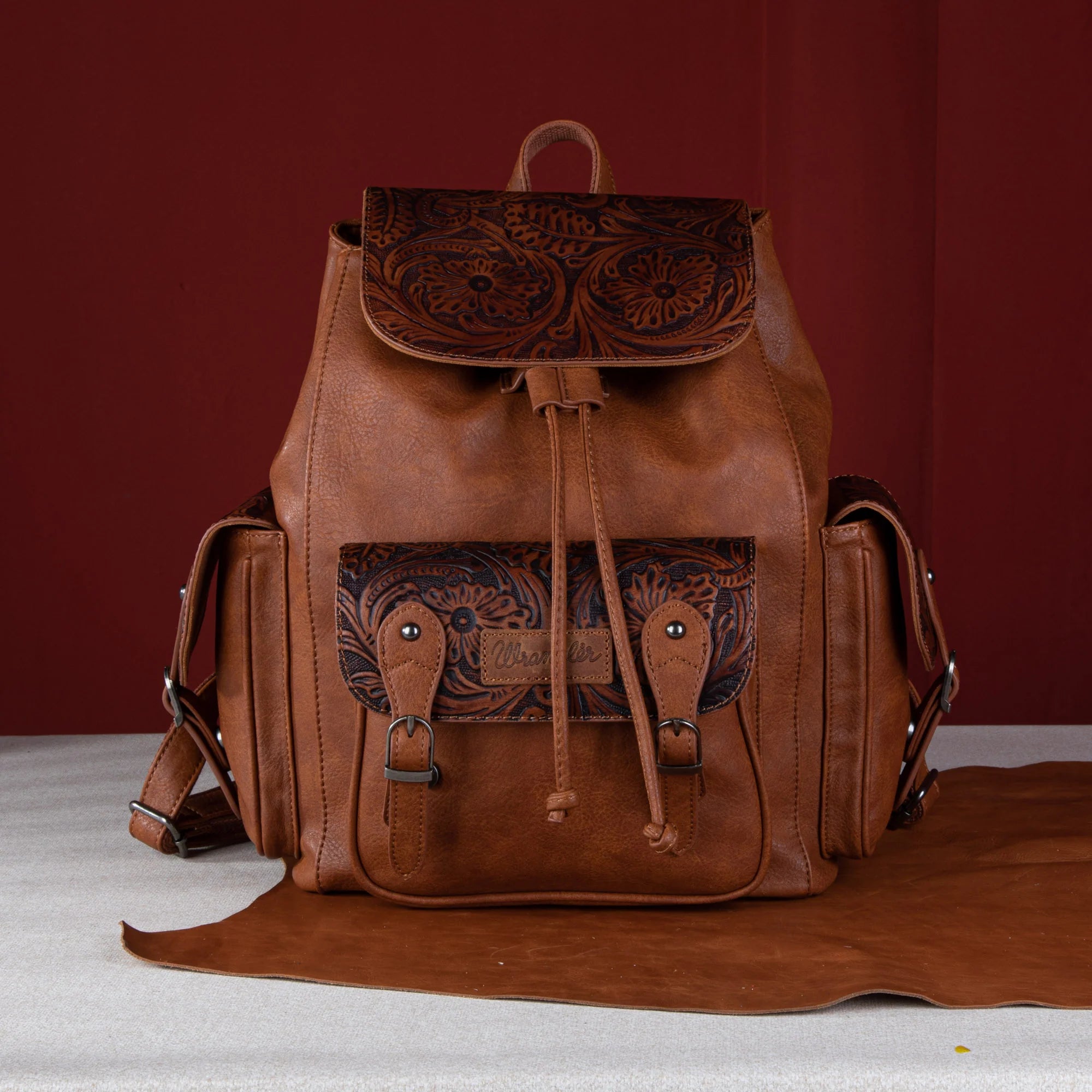 Wrangler Vintage Floral Tooled Backpack