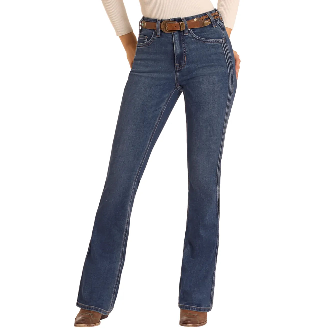 HIGH RISE EXTRA STRETCH SIDE SEAM BOOTCUT JEANS #BW4HD05321