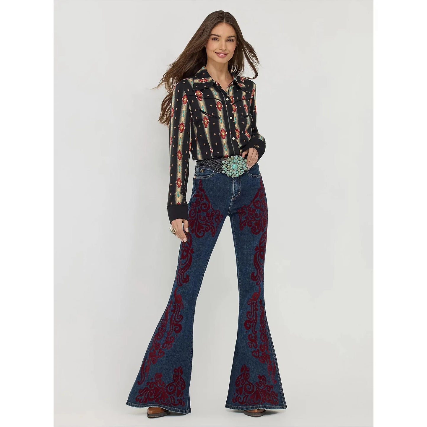 WRANGLER X LAINEY WILSON VINTAGE FLOCKED BELL BOTTOMS