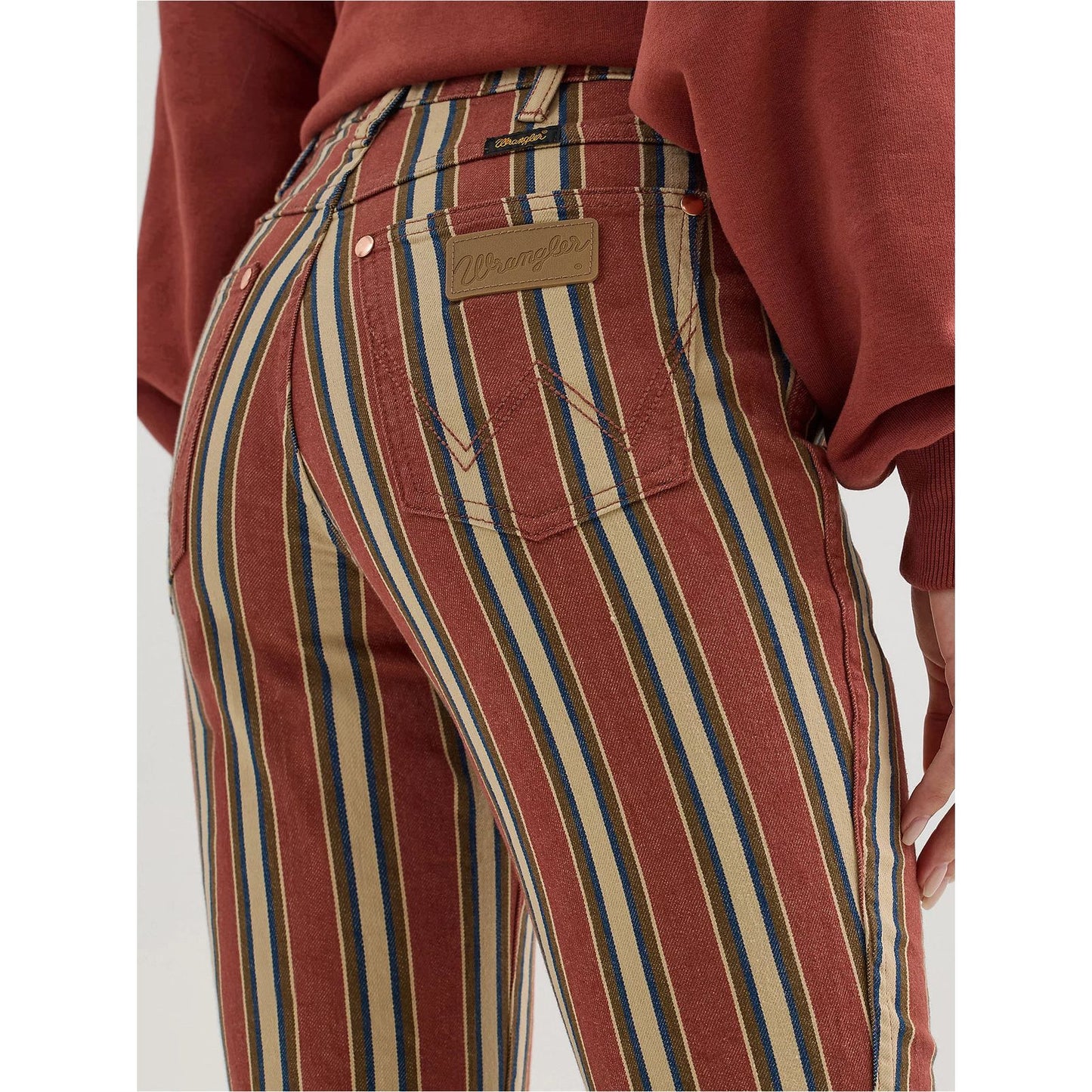 WRANGLER X LAINEY WILSON CLAY DENAY STRIPE BELL BOTTOMS