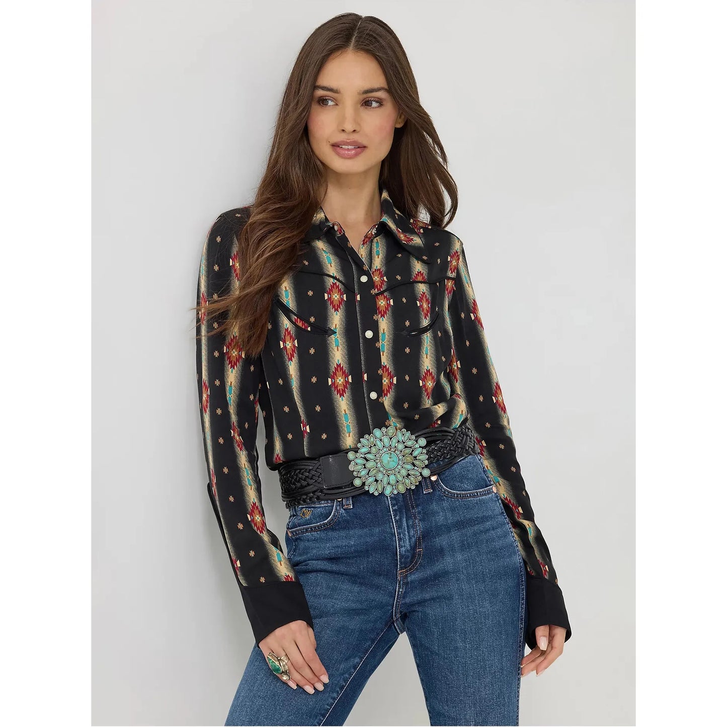 WRANGLER X LAINEY WILSON CLASSIC CHECOTAH WESTERN SNAP SHIRT