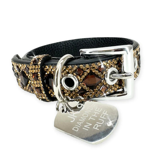 DIAMONDS IN THE RUFF DOG COLLAR SMALL