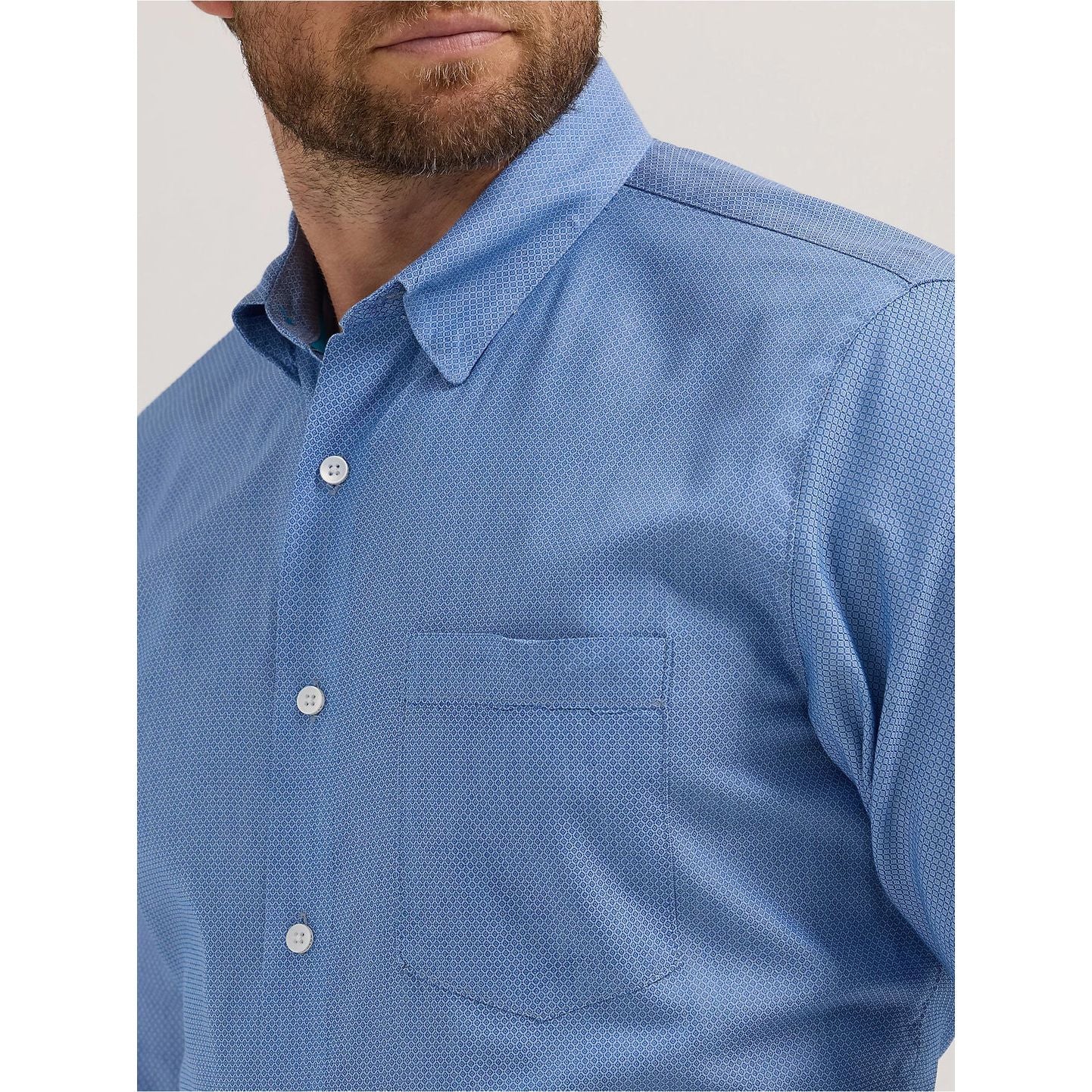 WRANGLER CODY JOHNSON BLUE PRINT - MENS SHIRT - 112357668