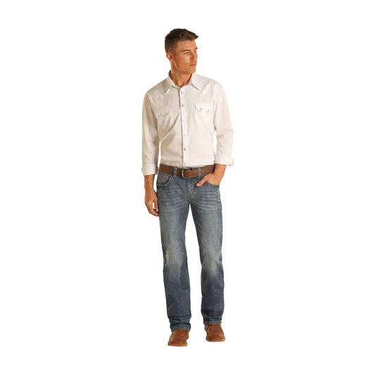 ROCK & ROLL Men’s Jean - PISTOL REFLEX DARK VINTAGE STRAIGHT M1P2772