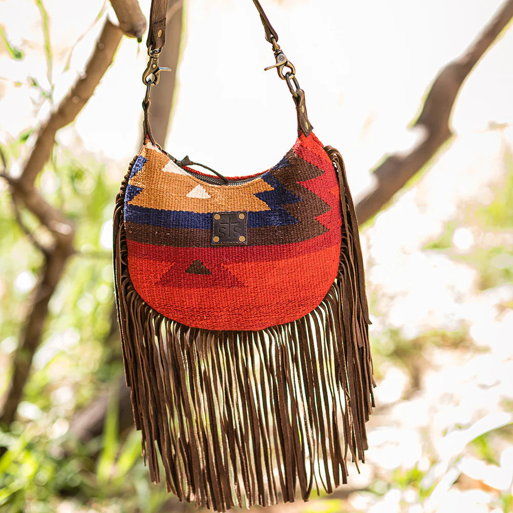 STS CRIMSON SUN NELLIE FRINGE BAG