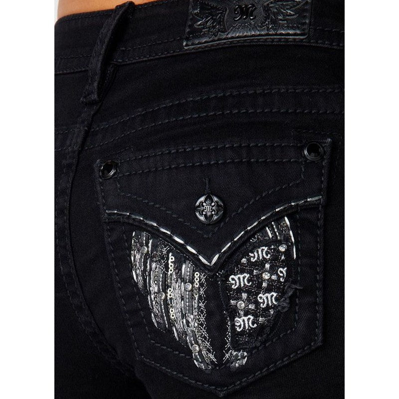 MISS ME - WOMENS 34" LOW-RISE BOOTCUT JEANS #M5082B182L