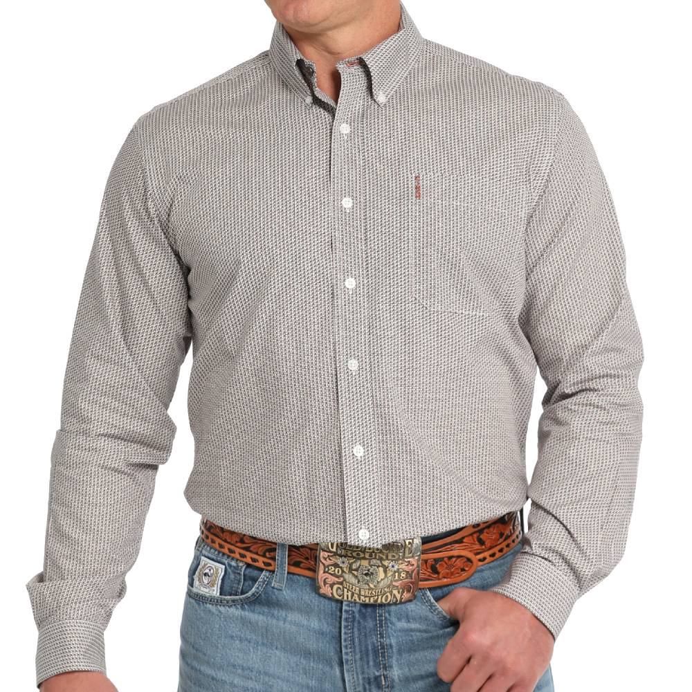 CINCH MEN'S GEO PRINT MODERN FIT SHIRT #MTW1347119