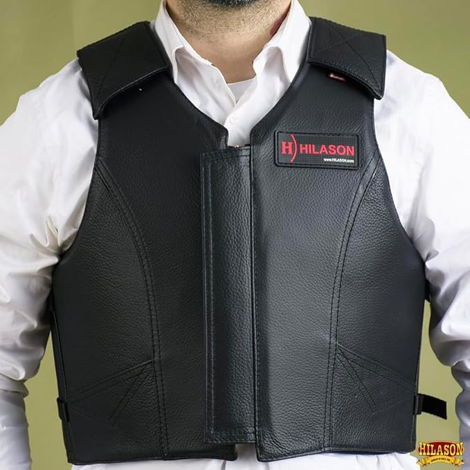 HILASON Equestrian Protective Vest - Leather