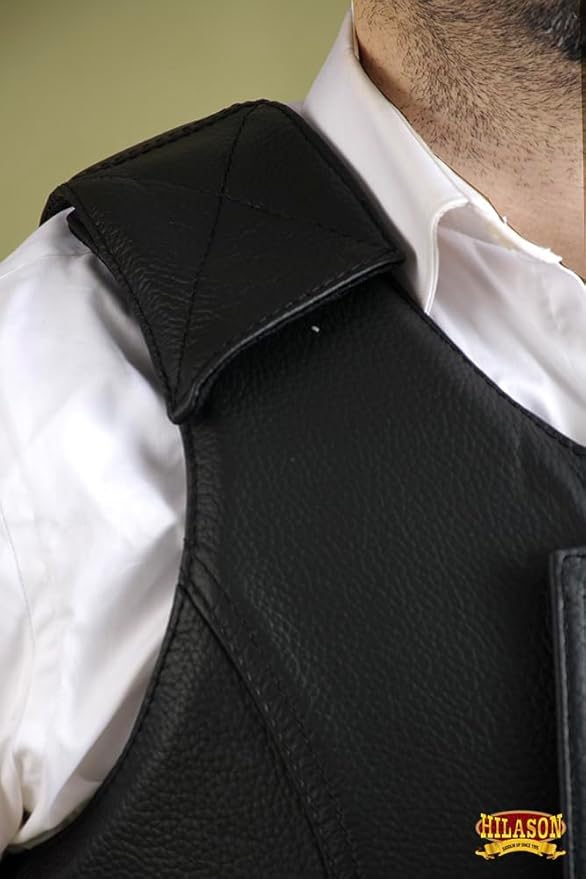 HILASON Equestrian Protective Vest - Leather