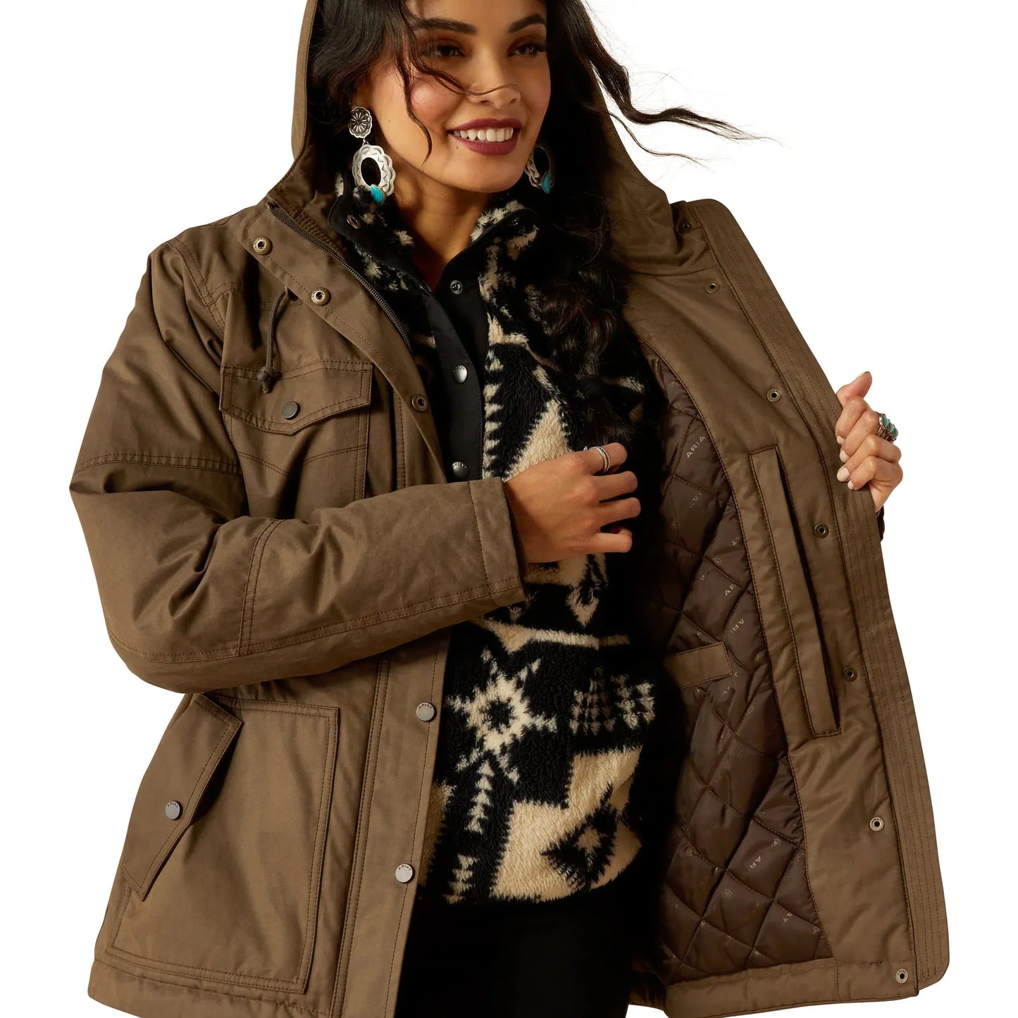 Ariat Ladies Parka, Grixxly 2.0, Banyan Bark 10052433