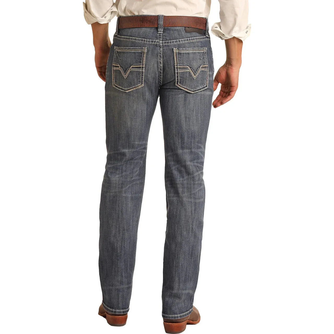 ROCK & ROLL Men’s JEAN - Regular fit, Dark Vintage, Pistol Bootcut, BM0PD06129