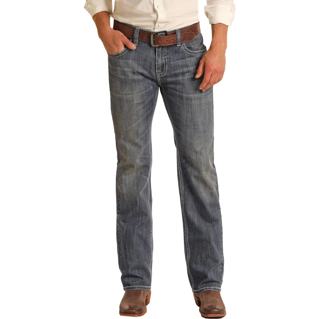 ROCK & ROLL Men’s JEAN - Regular fit, Dark Vintage, Pistol Bootcut, BM0PD06129