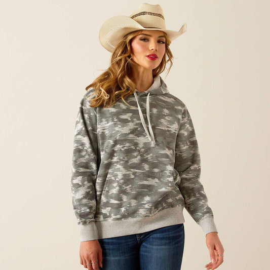 Ariat Ladies Hoodie Logo 2.0 Grey Blur 10055020