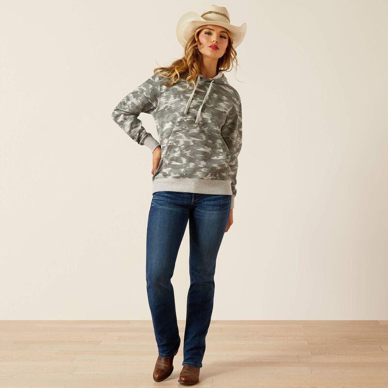Ariat Ladies Hoodie Logo 2.0 Grey Blur 10055020