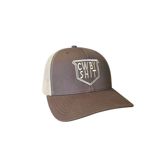 Cowboy Sh*t - Men’s Ball Cap, “THE ECKVILLE”, Brown, Snapback, Flat Brim 237