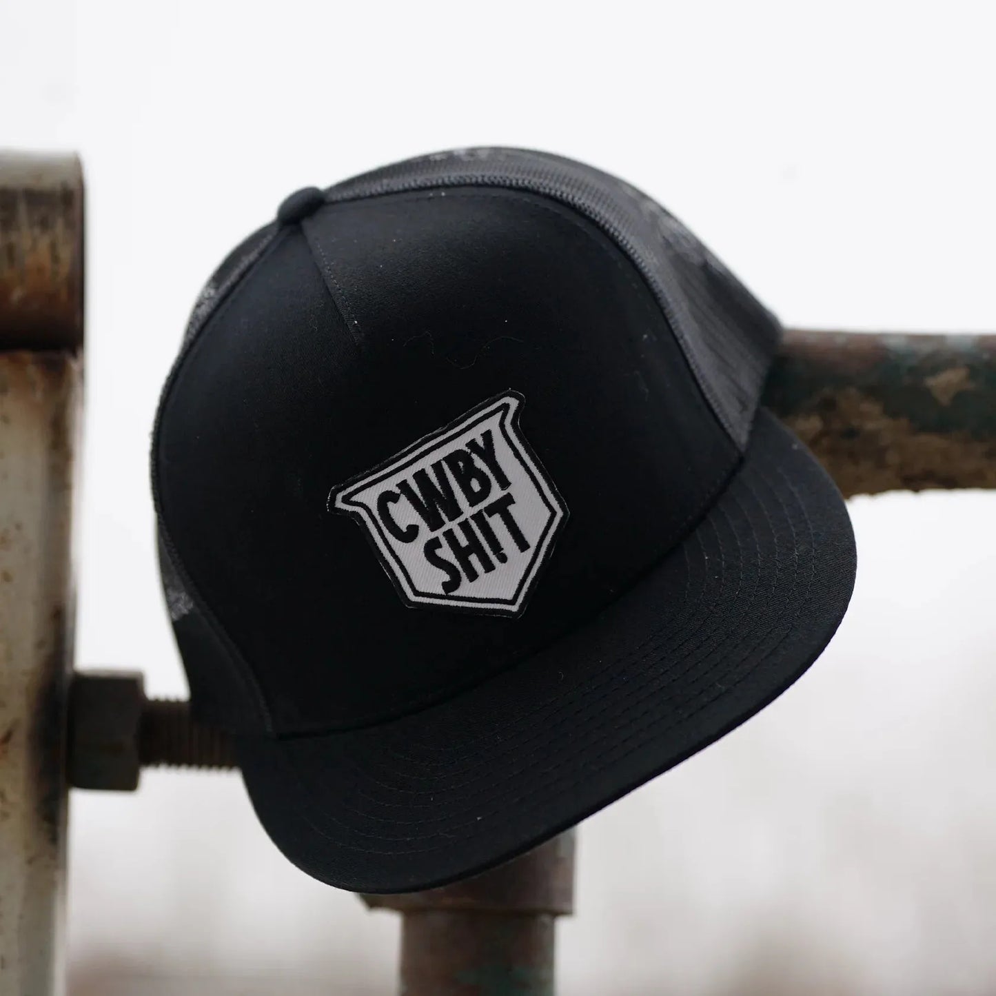 Cowboy Sh*t - Men’s Ball Cap, “The Rimbey”, Black, SnapBack, Flat Brim 236