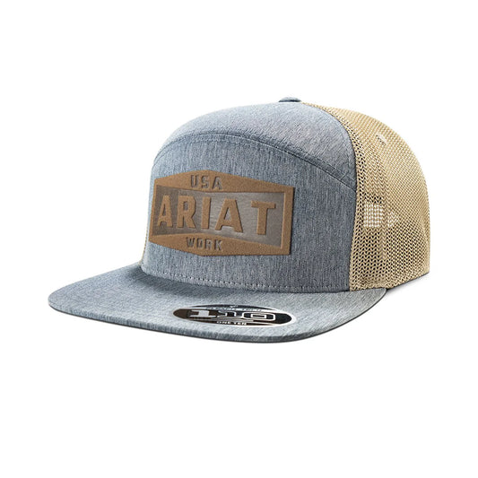 Ariat Work Men’s Ball Cap- Flat Brim With Logo Patch, Snap Back A290001120