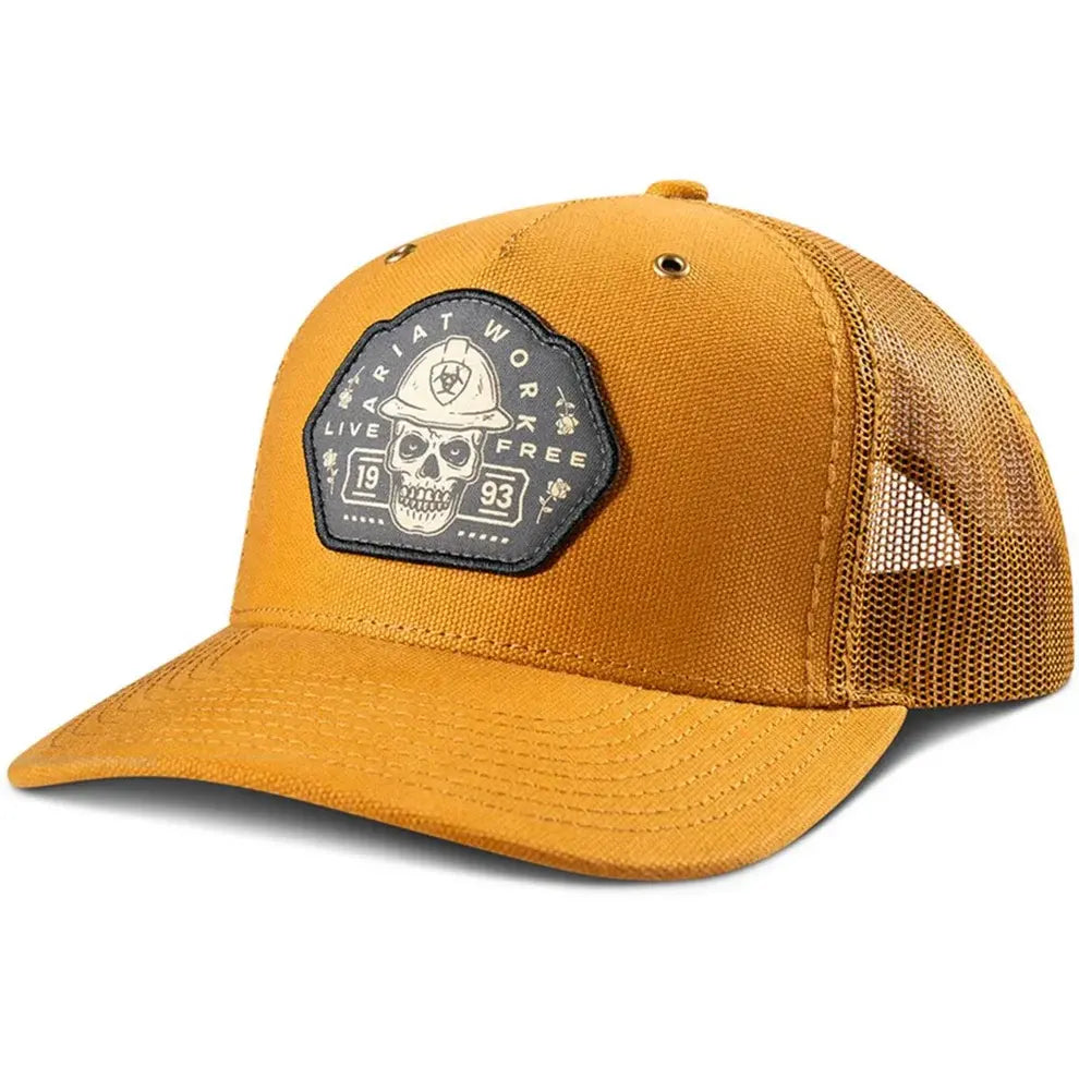 Ariat Work Men’s Ball Cap- Live Free Patch, Snap Back A290001308