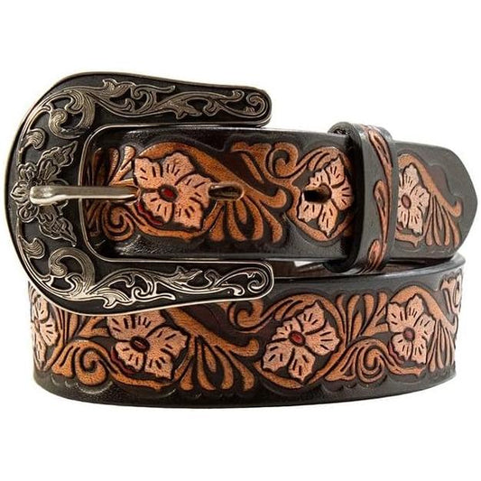 Nocona Youth Belt - Floral Embossed, N44434107