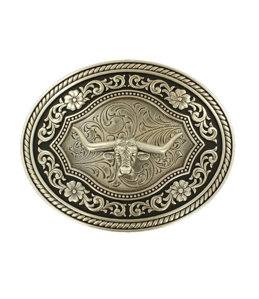 Nocona Buckle - Longhorn, Oval, 37708