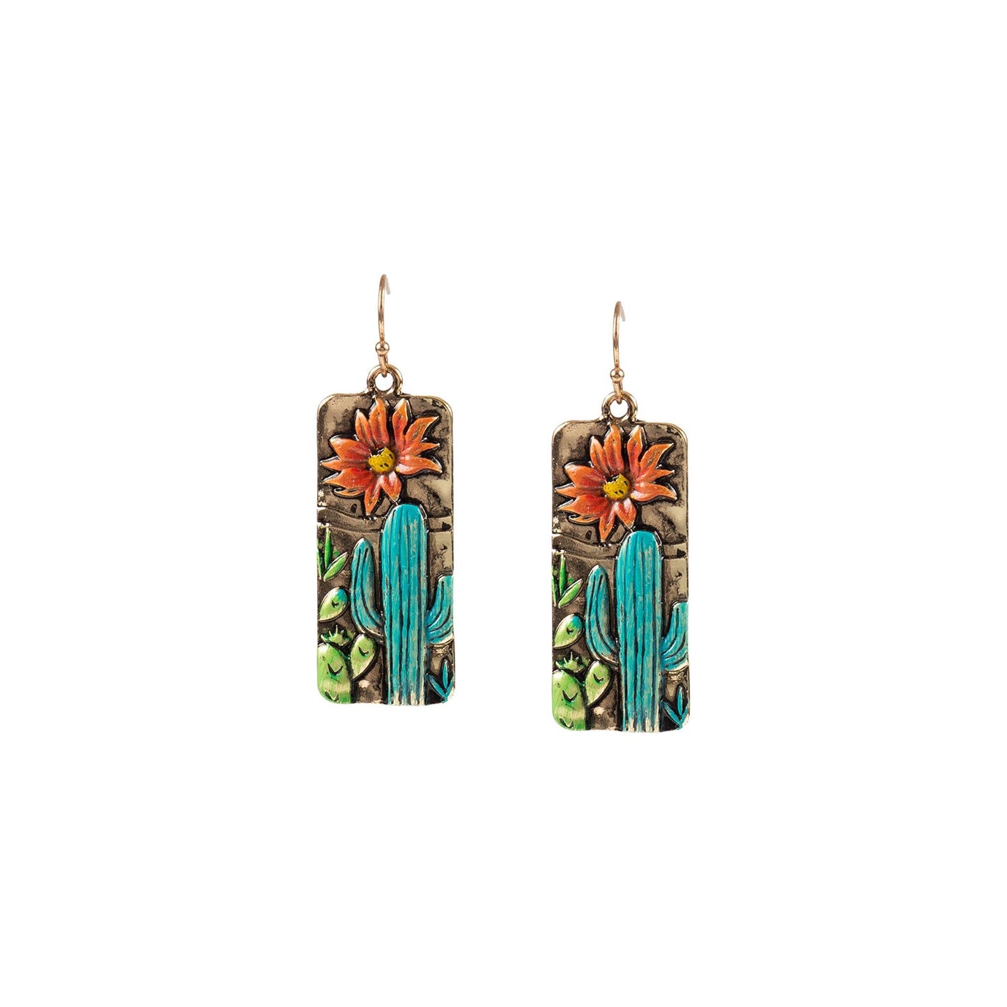 Silver Strike Ladies Earrings - Silver Cactus Flower D460018497