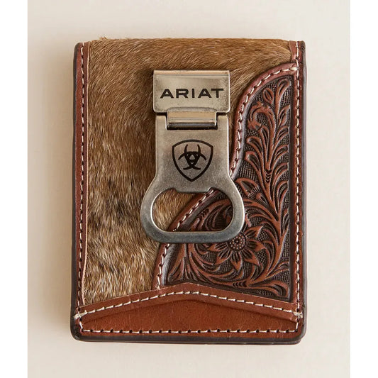 Ariat Money Clip Calfhide, Logo A3564502