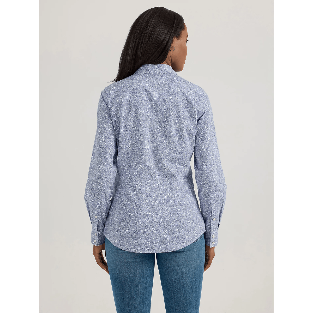 WRANGLER Ladies RETRO WESTERN SNAP SHIRT - BLUE 112361187