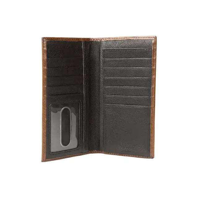 Nocona Men’s Checkbook Cover/Rodeo Wallet, Square Star Concho N5410402
