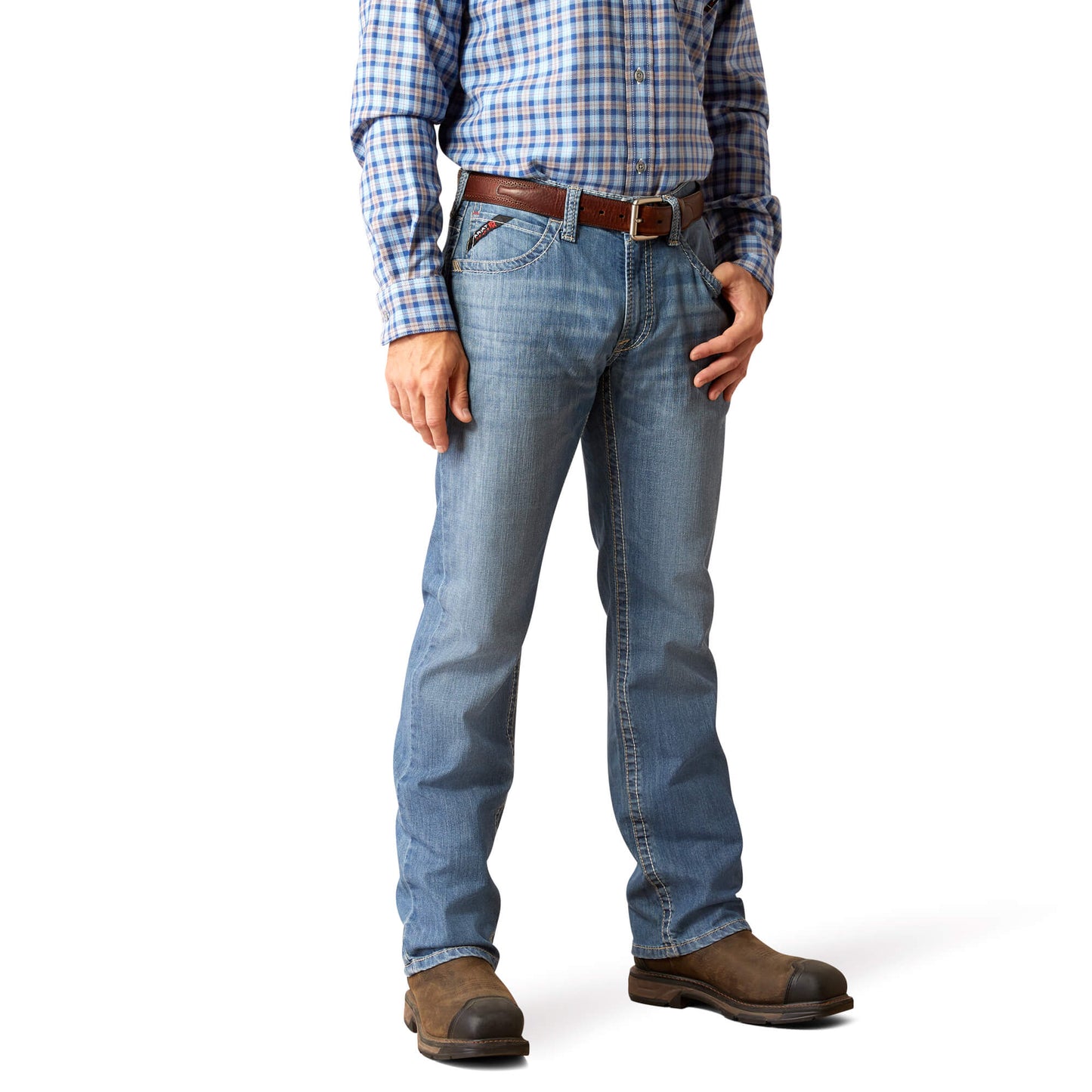 * Mens Ariat DuraStretch Straight Fit Fire Resistant Jeans | 10051848
