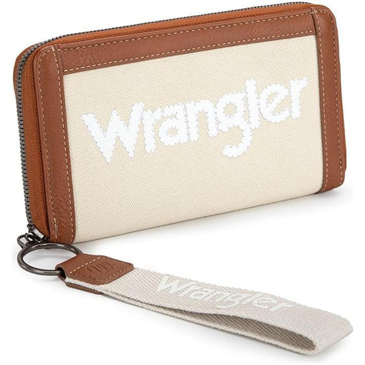 Wrangler Ladies Canvas Wallet, WG142-W006 Army-Green or Tan or Jean