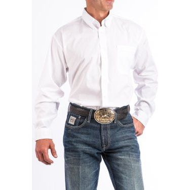 Cinch Men’s White Long Sleeve Button Up MT10320020