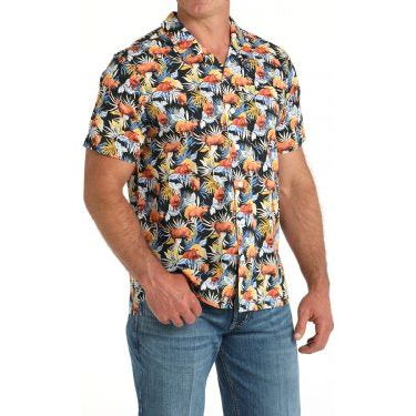 Cinch Men’s Button Up Short Sleeve Shirt - Aloha Angus MTW1401047
